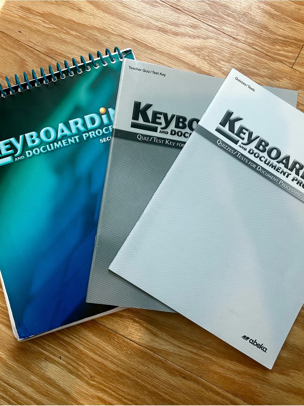 Abeka Keyboarding and Document Processing Student Workbooks - Teal, Gray, White